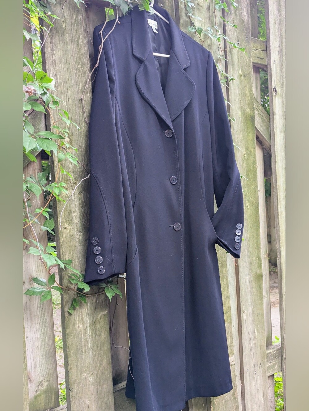 D’Allaird Longline Navy Blazer Coat 11/12 | Manteau-Blazer Long Marine Large - Picture 3 of 10